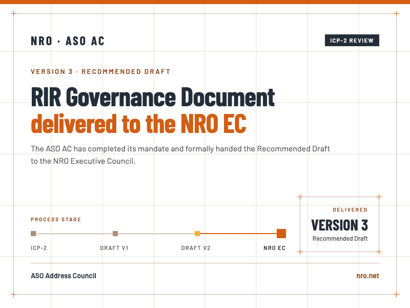 RIR Governance Document Delivered to the NRO EC